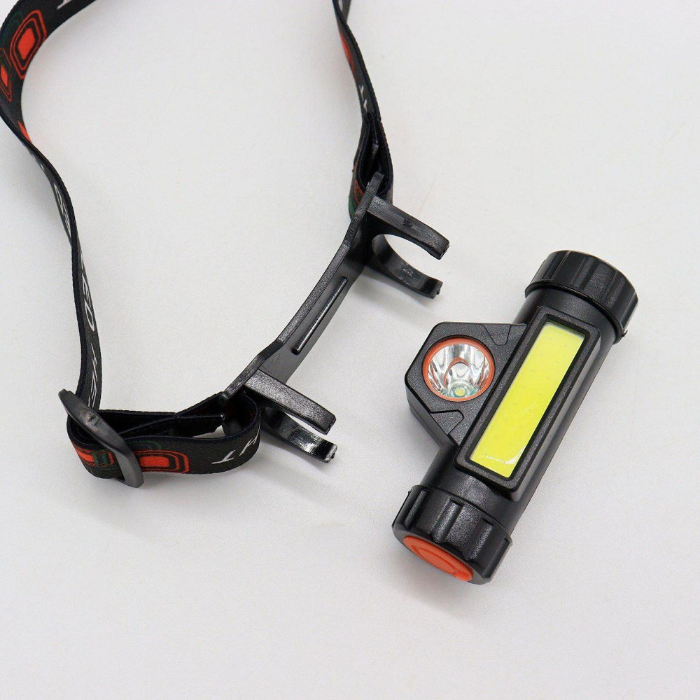 Налобний LED ліхтар 2в1 BL-8101 XPE+COB, з USB / Потужний акумуляторний ліхтарик на голову з магнітом Київ - фото 9