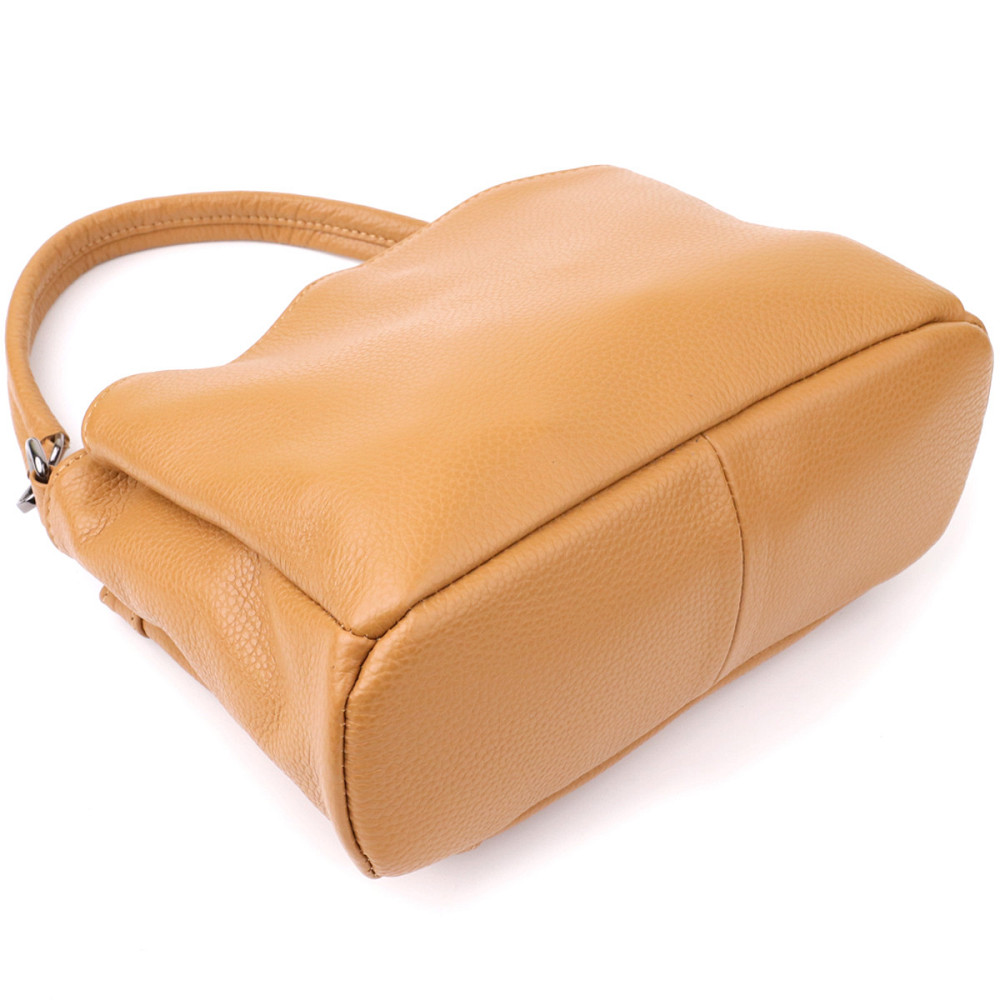 Елегантна сумка жіноча з натуральної шкіри Vintage 23008 Рудий Київ - фото 5