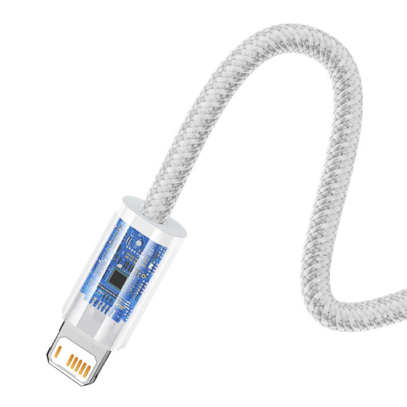 Кабель Baseus Dynamic Series Fast Charging Data Cable USB to iP 2.4A 1m White Одесса - изображение 5