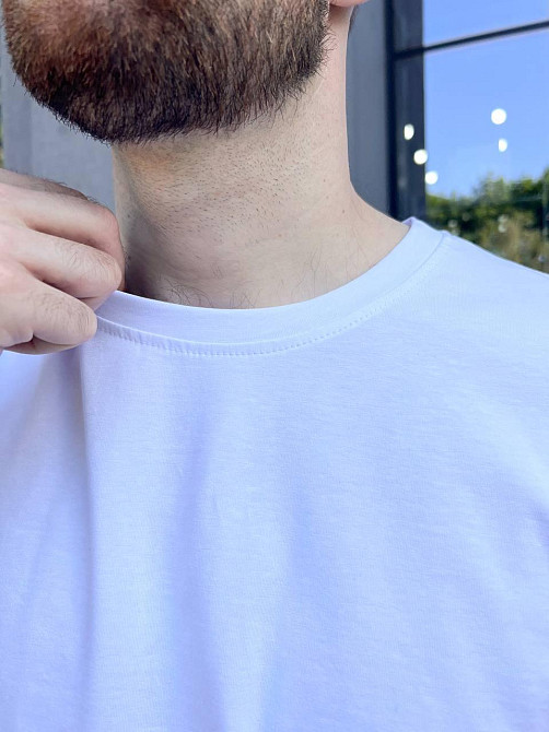 Футболка чоловіча COSY стрейч кулір, біла Київ - фото 6