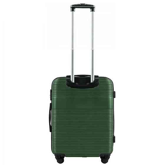 Валіза пластикова WINGS 5398 мала 55 см темно-зелена Київ