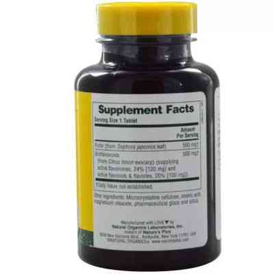 Мінерали Natures Plus Рутин 1000мг, BioRutin, 60 таблеток (NTP2560) Вінниця