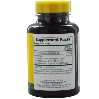 Минералы Natures Plus Рутин 1000мг, BioRutin, 60 таблеток (NTP2560) Винница - изображение 2