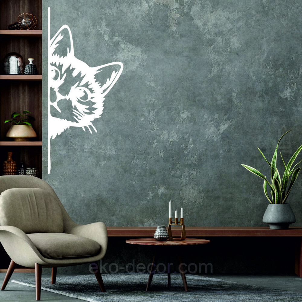 Декоративне настінне 3D Панно «Кіт» Декор на стіну з об'ємом (ціна за 1 шт) Київ - фото 3