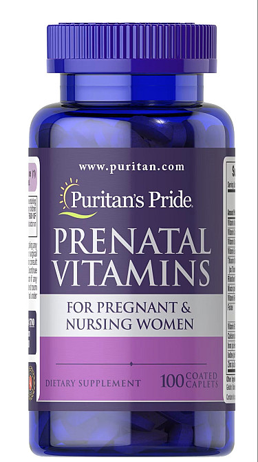 Вітамінно-мінеральний комплекс для вагітних Puritan's Pride Prenatal Vitamins 100 Coated Caplets Луцьк - фото 1