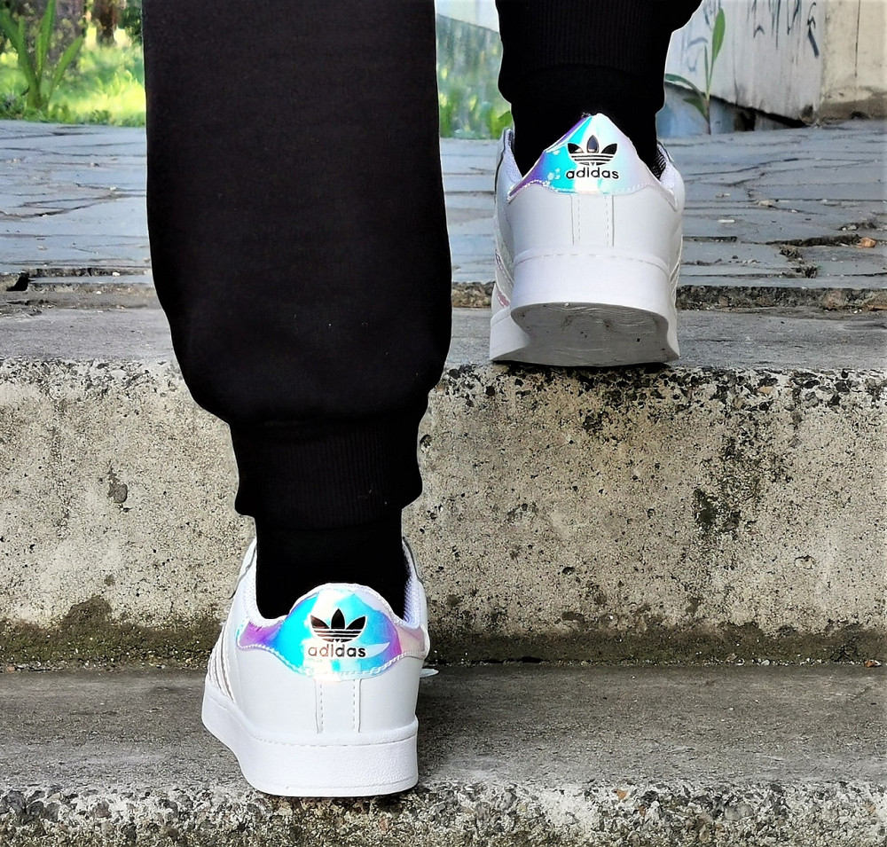 Кросівки Adidas Superstar Білі Адідас Суперстар Шкіряні (розміри: 36,37,38,39,40) — 29-1 Відео Огляд Дніпро - фото 5