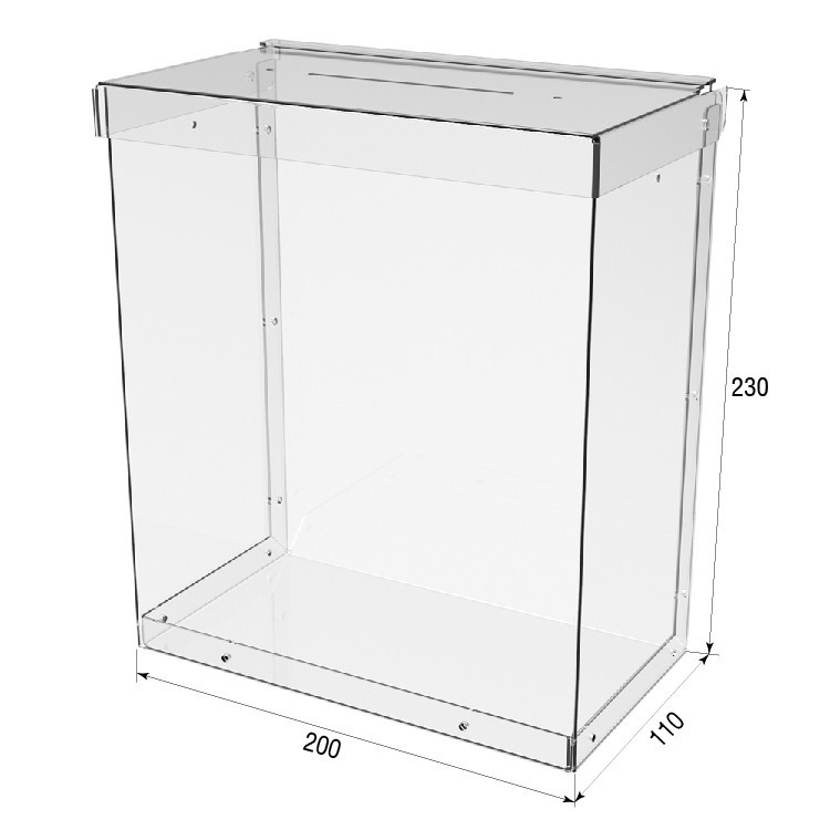 Ящик EKOSTAR без замка для пожертвований и сбора денег 200x230x110. Объем 5 литров Киев - изображение 4