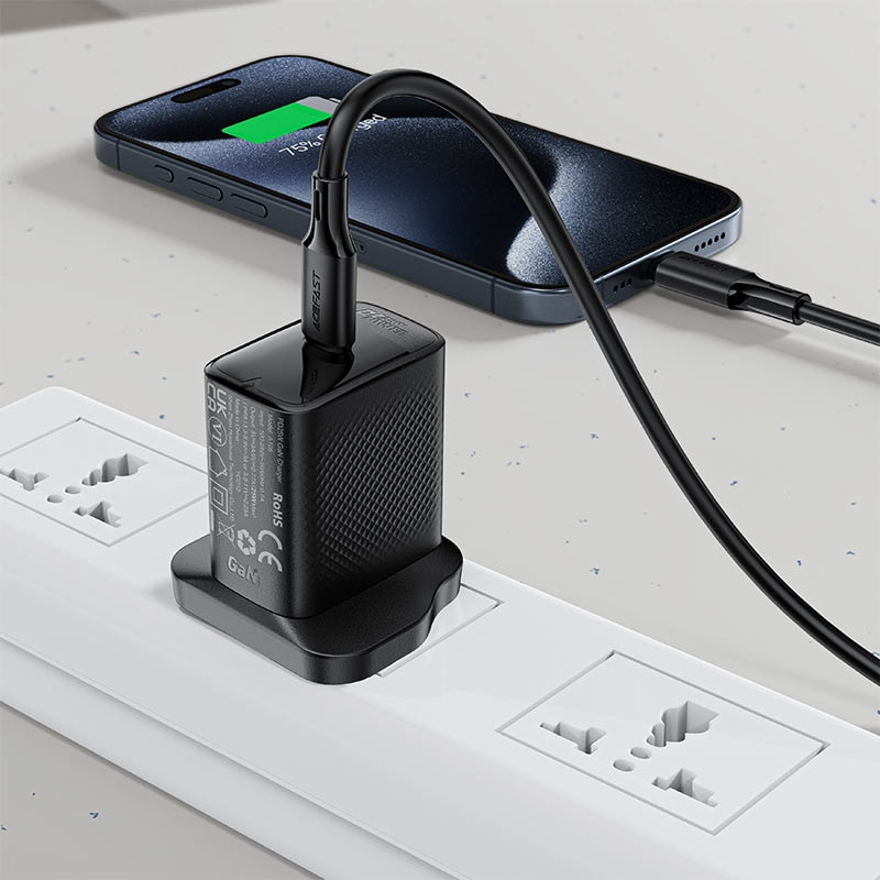 Кабель USB 2.0 Type-C M-M, 1.2м 3A 60W silicone C17-03 Black Acefast Вінниця - фото 5