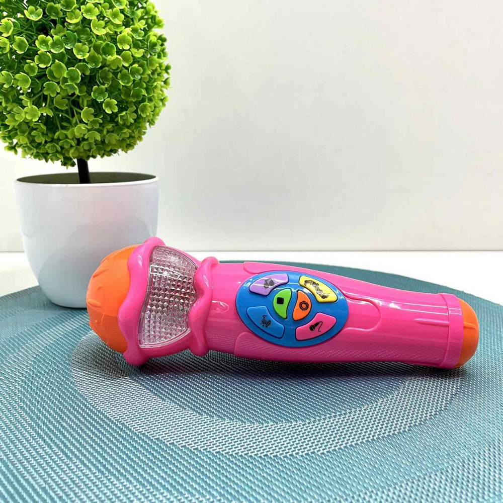Мікрофон Limo Toy музичний дитячий 19см Рожевий (7043 UA) Чернігів - фото 6