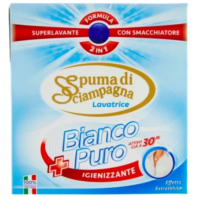 Стиральный порошок для белого белья Spuma di Sciampagna Pure White Sanitizing с формулой 2 в 1, 18 с Львов - изображение 1