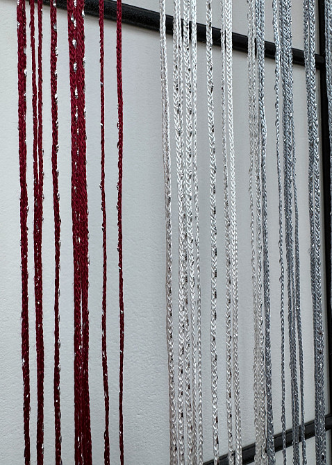 Штори-нитки "Кісея" з люрексом Бордовий з сірим і білим 300х300см 1 шт (61-083) Київ - фото 8