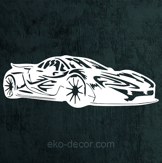 Декоративное настенное Панно «Машина» Декор на стену 110*82 см, Белый Киев - изображение 5