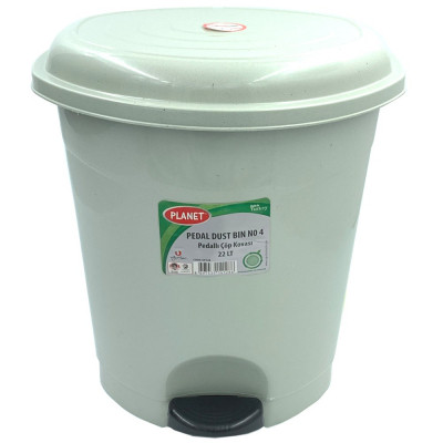 Контейнер для сміття Planet Household №4 з педаллю сірий 22 л (10344) Вінниця - фото 2