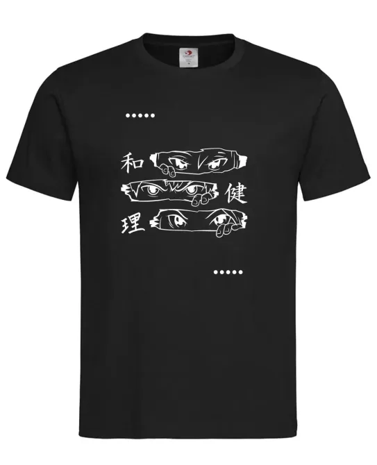 Футболка «Аниме-взгляд» – стильный японский дизайн для поклонников аниме Черный, XS Городище - изображение 1