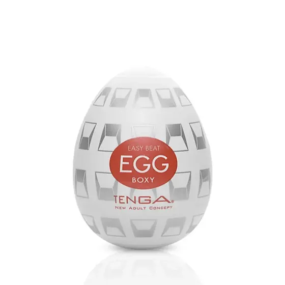 Мастурбатор-яйце Tenga Egg Boxy з геометричним рельєфом Львов