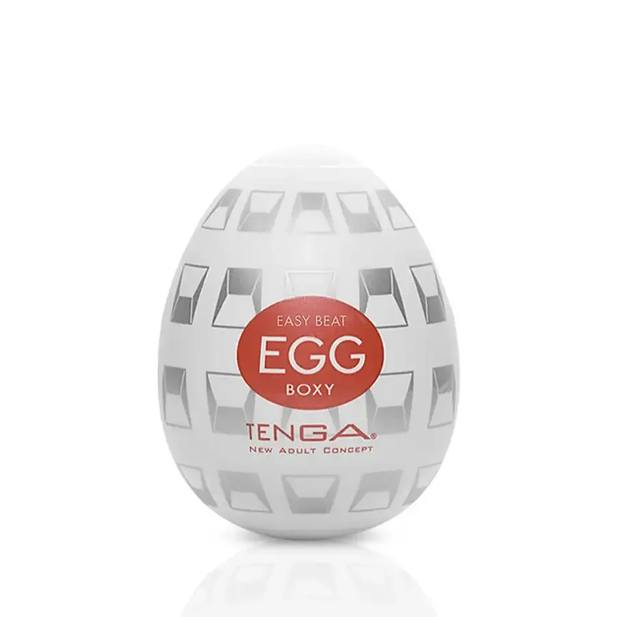 Мастурбатор-яйце Tenga Egg Boxy з геометричним рельєфом Львов - изображение 1