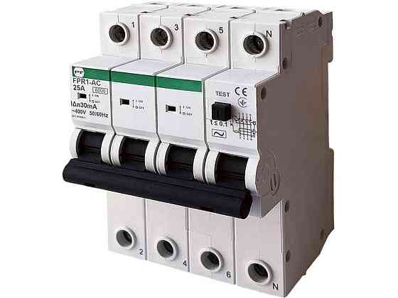 Реле защитного отключения 4P 25A 6kA FPR1-AC 25А/0.03A АС ТМ PF Киев