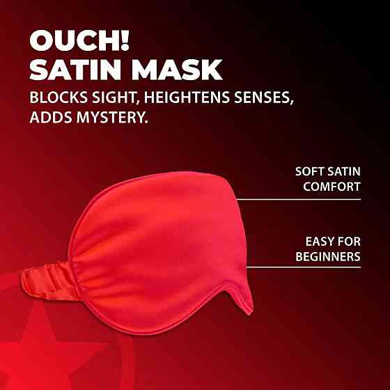 Маска на очі - Ouch! Satin Blindfold Red Sex Aura Київ