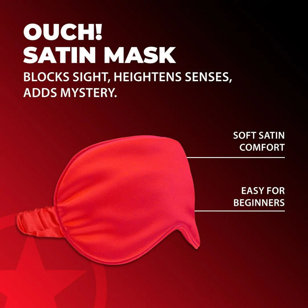 Маска на очі - Ouch! Satin Blindfold Red Sex Aura Київ - фото 2