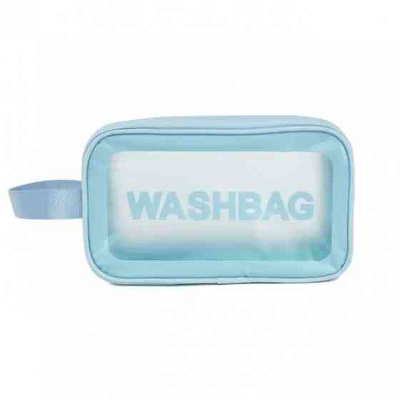Прозора сумка-косметичка Washbag Medium Blue 26см Вінниця