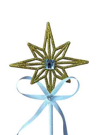 Чарівна паличка феї для костюму 43 см біло-золотистий Київ