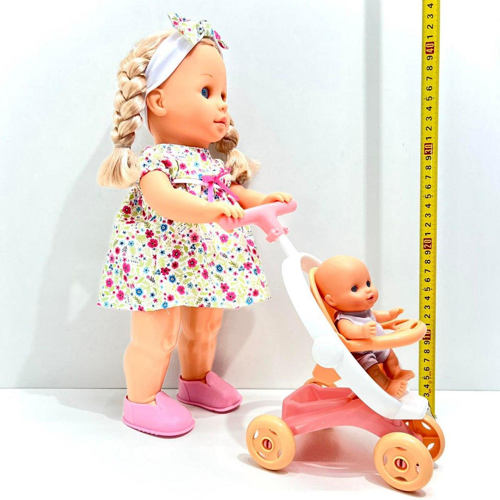 Лялька з коляскою та малюком Даринка, що розмовляє українською мовою, ходить співає пісні 40см (M 6195 I UА) Чернігів - фото 3