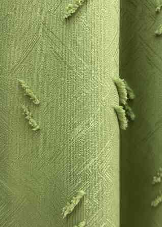 Шторная ткань Лен Букле цвет оливковий 1889ш Киев