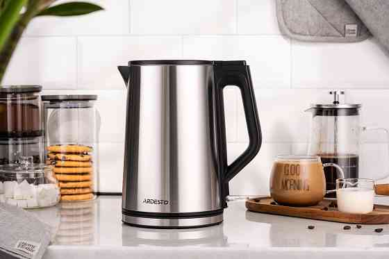 Електрочайник ARDESTO Steel Collection 1.5л, подвійні стінки, сріблястий Киев