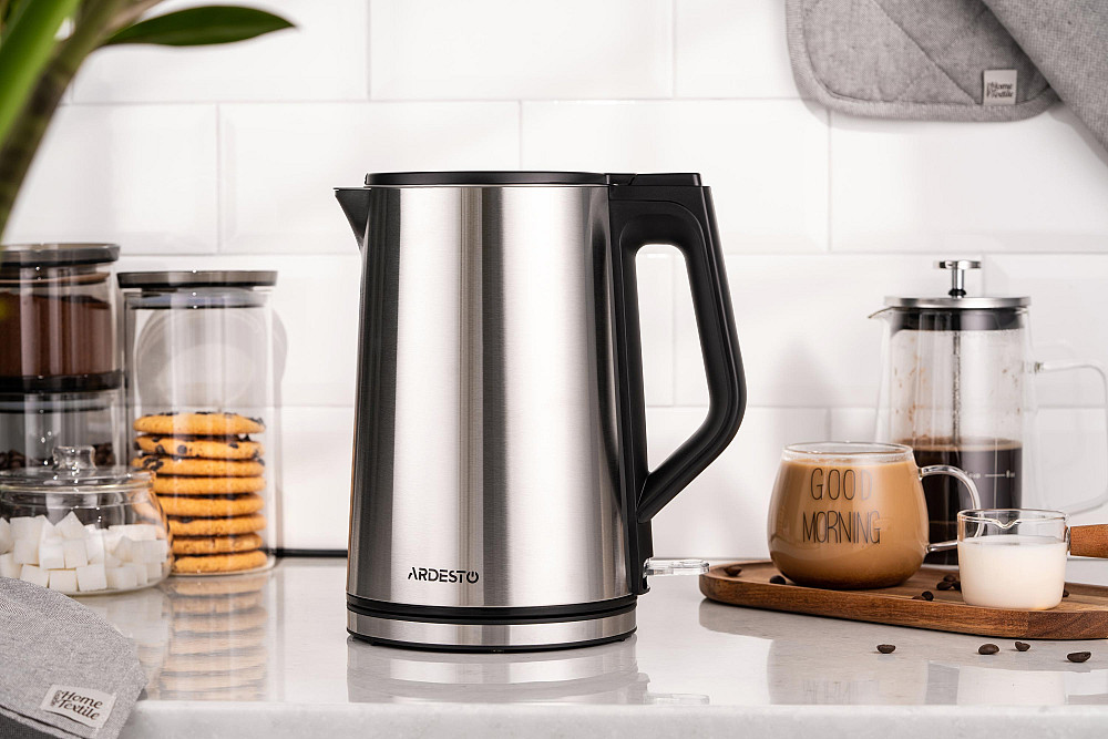 Електрочайник ARDESTO Steel Collection 1.5л, подвійні стінки, сріблястий Київ - фото 3
