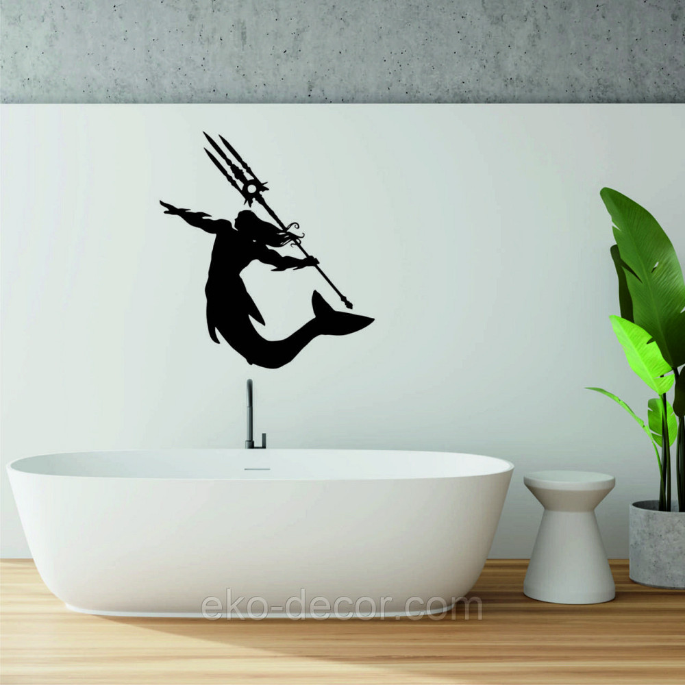 Декоративное настенное 3D Панно «Морской царь» Декор на стену с объемом 90*81 см., Черный Киев - изображение 5