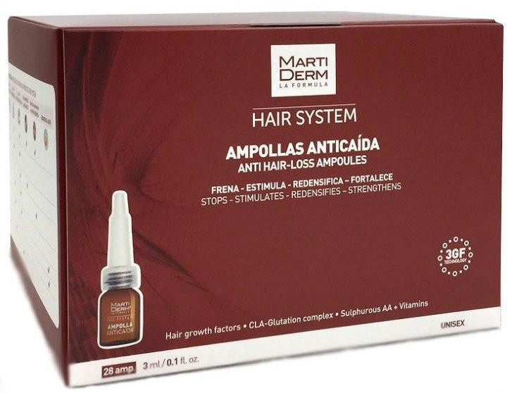 Мартідерм Ампули від випадання волосся Martiderm Hair System Anti Hair-loss Ampoules, 28 шт по 3 мл Дніпро - фото 1