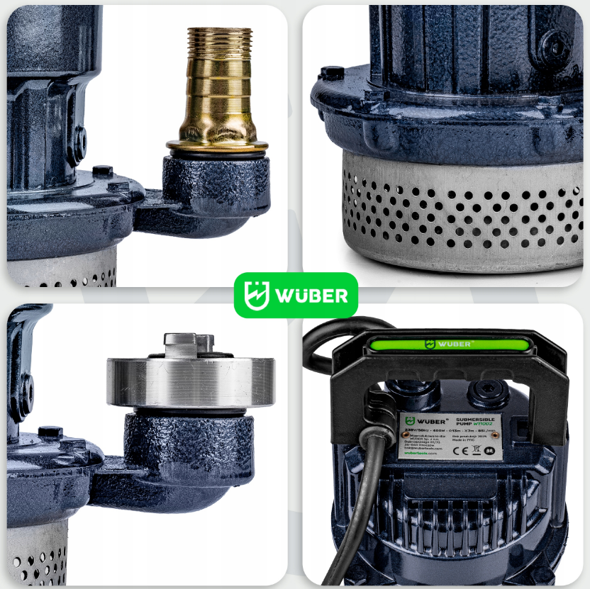 Дренажний насос для брудної та чистої води Wuber 400Вт 5100л/год W11002 (Польща) Київ - фото 7