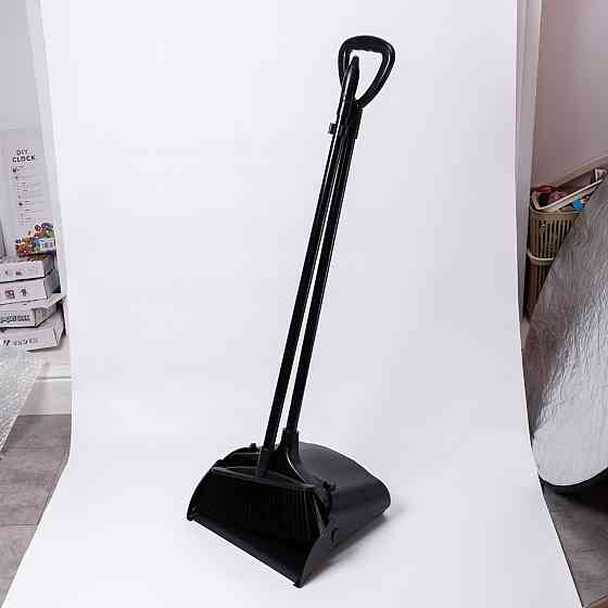 Набір віник і совок на довгій ручці для підлоги 32×29×95 (см) Чорний HP-45-2 Київ