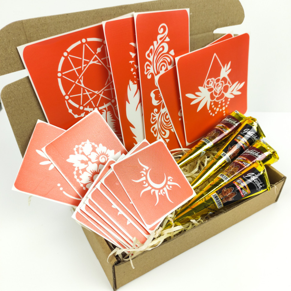 Набор хны с трафаретами для био-тату №6 henna-set-06 Винница - изображение 7