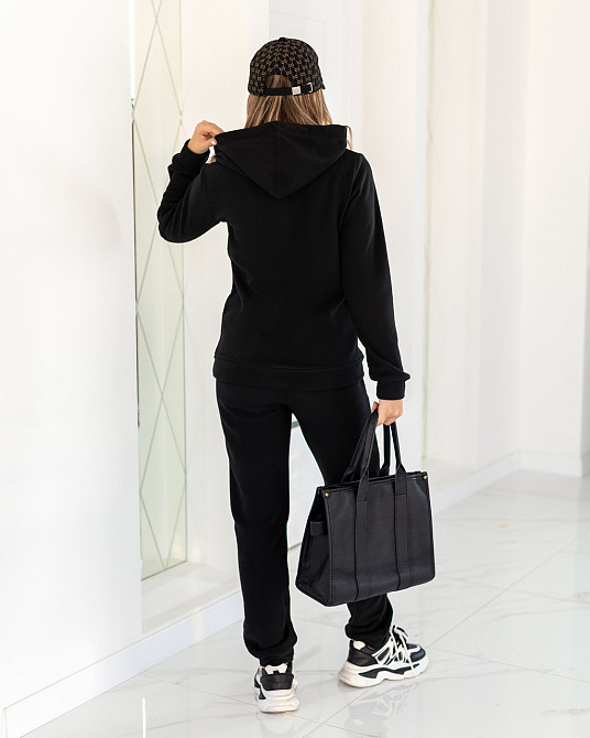 Спортивний флісовий костюм жіночий "Jacob" | Норма та батал Чорний, 54-56 Київ - фото 2