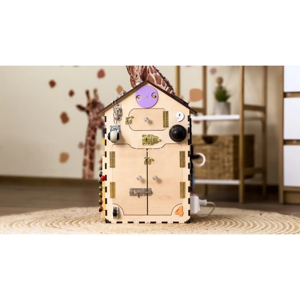 Розвиваюча іграшка Бізікуб "Будинок" TG200333 натуральний, 55х30 см Вінниця - фото 7