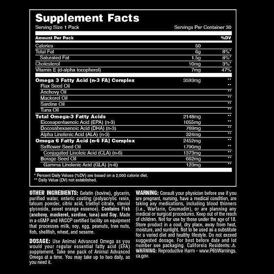 Омега-3-6-9 Universal Animal Omega 30 pak Луцьк