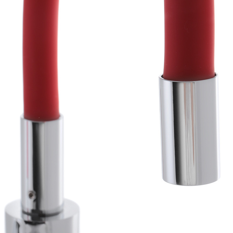 Кухонний змішувач Mixxus Premium RIO 011 з силіконовим виливом червоного кольору (MI5817) Харків - фото 4