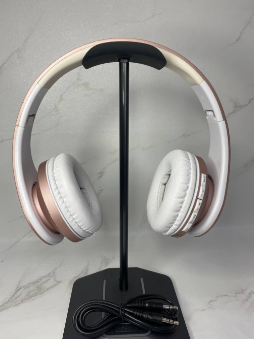Бездротові навушники WorWoder SDT-A0001 Rose Gold з мікрофоном, накладні Bluetooth-навушники рожеве золото Б/В Київ - фото 12