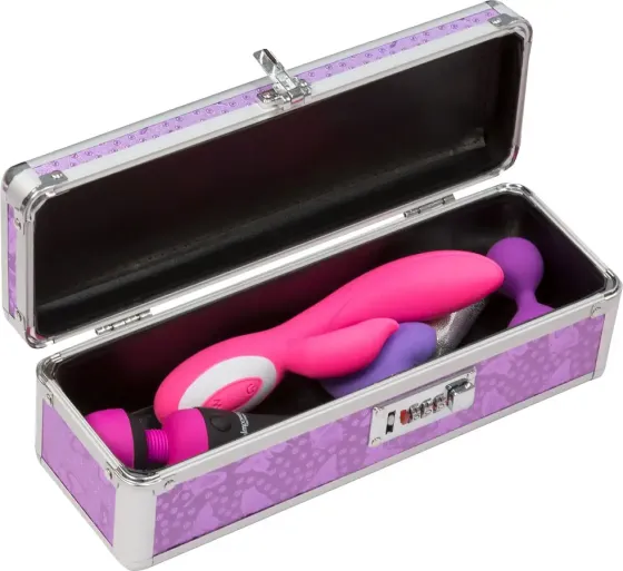 Кейс для зберігання секс-іграшок BMS Factory - The Toy Chest Lokable Vibrator Case Purple з кодовим Львів