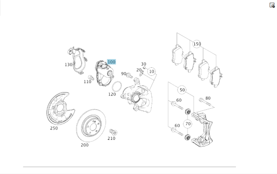 Mercedes-Benz  A1729060200 Електропривод гальма стояного лівий SLK/SLC R172 AMG GT Roadster R190 AMG GT Coupe С190 CLA Shooting Brake X117 CLA C117 GL Одеса