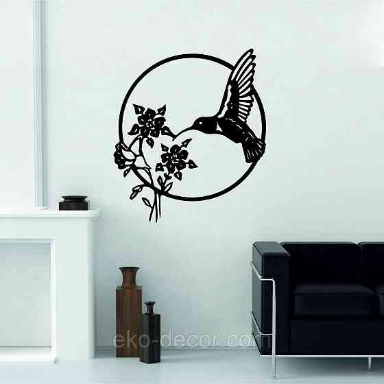 Декоративне настінне 3D Панно «Колибри» Декор на стіну з об'ємом Київ