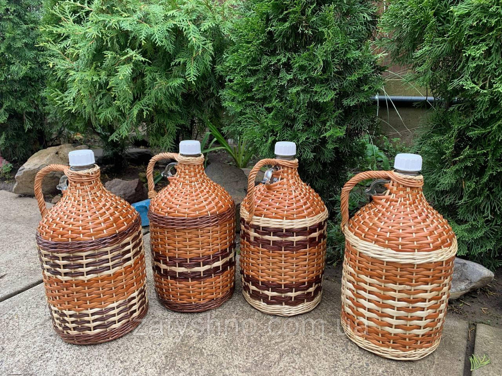 Бутель на 5 л., плетений із лози Київ - фото 2