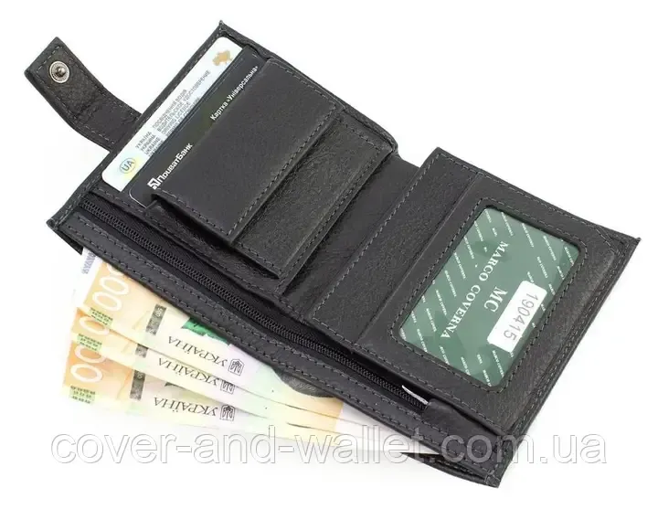 Вертикальный мужской кошелек среднего размера с мягкой кожи Marco Coverna 190415-MC Киев - изображение 9