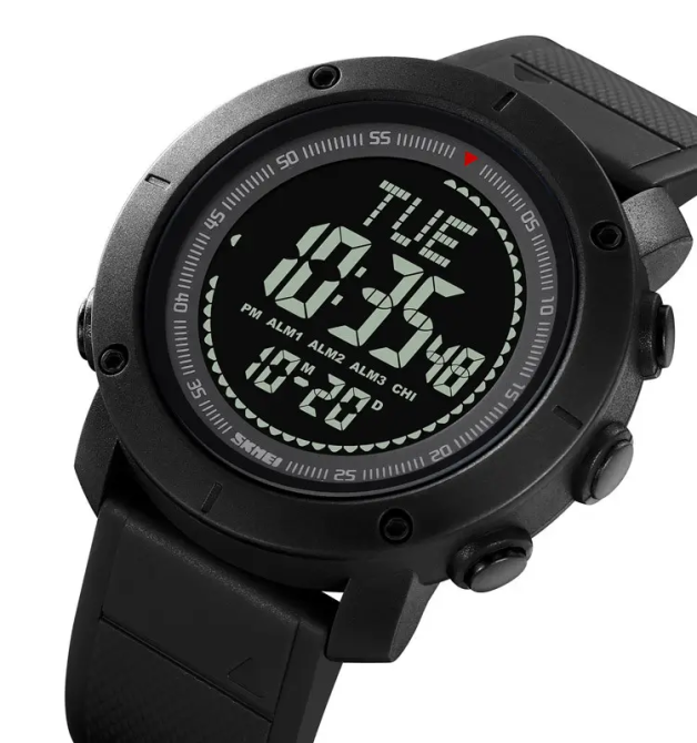 Чоловічий спортивний годинник з компасом Skmei 2095 (Чорний) Вінниця - фото 4