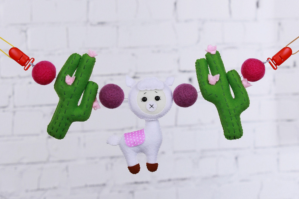 Іграшка-розтяжка WoolyWool "Лама" (Р002) Київ - фото 1