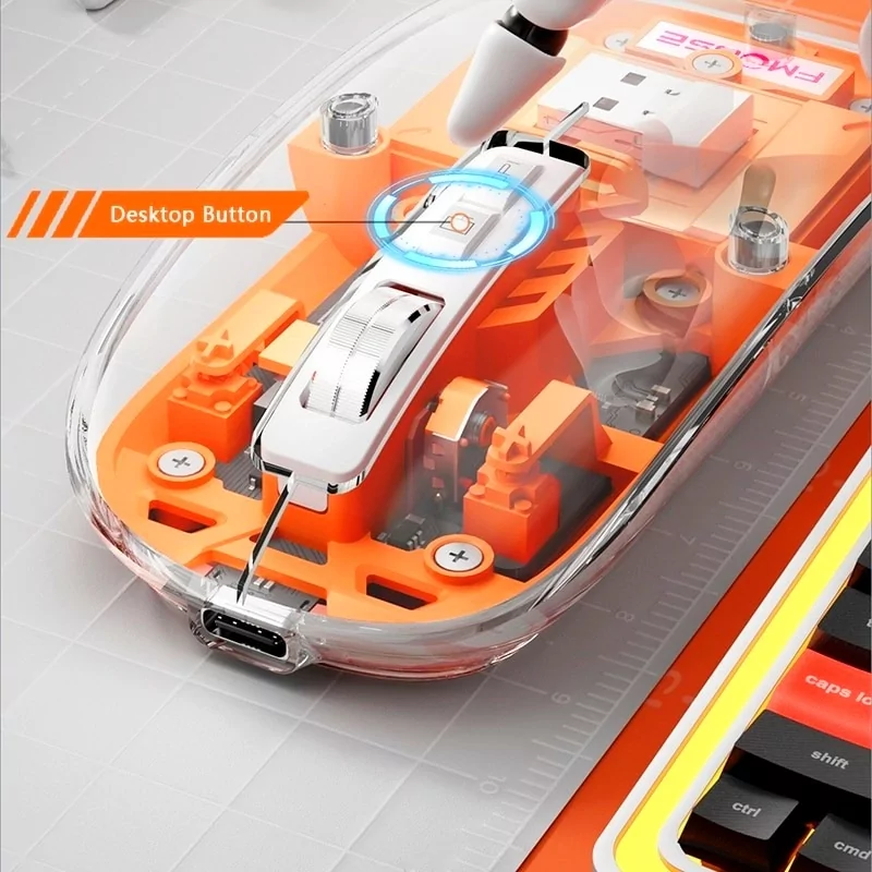 Беспроводная мышь FMouse M133 2.4 ГГц RGB (аккумуляторная) Винница - изображение 9