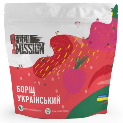 Пища быстрого приготовления Food Mission Борщ Украинский 40 г (fm.30689) Винница - изображение 1