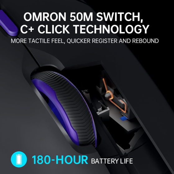Бездротова ігрова миша RAPOO VT9Pro 4K Black: 26000 DPI, частота 4000 Гц, сенсор PAW 3398, 68г, до 180 год роботи, 10 кнопок Київ