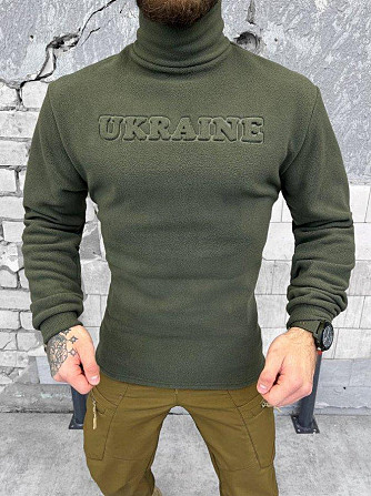 Гольф чоловічий під горло теплий Ukraine олива флісовий XL Одеса - фото 1